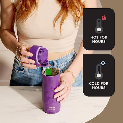Contigo AUTOSEAL West Loop Vacuum-Insulated Stainless Steel Travel Mug with Easy-Clean Lid, 16 oz