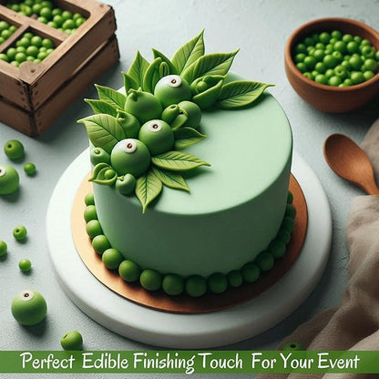 Confect Pea Green Fondant for Cake Decorating | Smooth & Ready-to-Use Icing for Christmas Cakes, Cupcakes & Holiday Treats | Vegan, Gluten-Free, Nut-Free, Palm Oil-Free – 8.8 Oz
