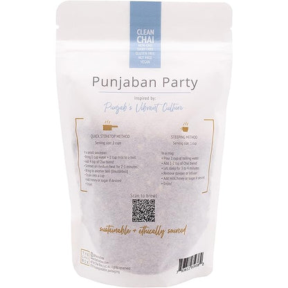 The Chai Box - Punjaban Party - Black Loose Leaf Tea w/Ginger, Fennel, Cardamom. Bold Taste, Bright Fragrance. Made in Small Batches using Single-Origin premium spices - 2.5oz