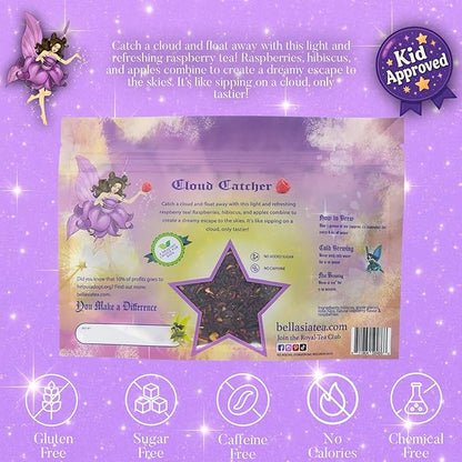 Bellasia Tea Could Catcher for Kids Using Real Fruit Pieces - Caffeine Free Herbal Tea Blend with Real Ingredients & Balanced Flavor- Add Loose Leaf Tea to Your Child’s Routine for A Fun & Tasty Drink. 20-25 Cups