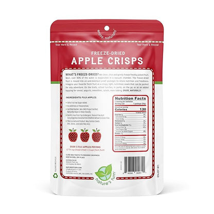 Nature's Turn Freeze-Dried Fruit Snacks, Apple Crisps, Pack of 6 (1.2 oz Each)