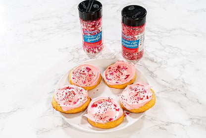 Bakerpan Valentine Mix Nonpareils Sprinkles - 7 Ounces Edible Sprinkles for Cake Decorating - Nonpareils for Cupcakes, Ice Cream, Cookies & Dessert (Made in USA)
