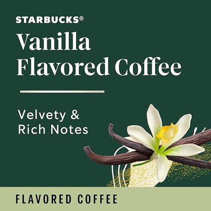 Starbucks Ground Coffee, Vanilla Flavored Coffee, Naturally Flavored, 100% Arabica, 6 bags (11 oz each)