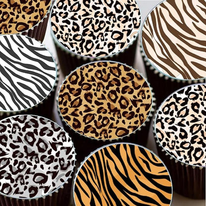 Leopard 5.5x5.5in Cheetah Animal Cow Print Skin Reusable Painting Template Stencils for Cake, Cookie Decorating & DIY Projects