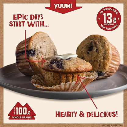 Kodiak Cakes Muffin Mix, Blueberry, 14 Ounce, Pack of 6