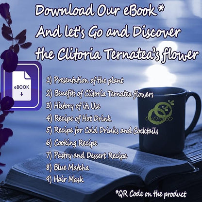 Blue Matcha Butterfly Pea Powder 4 Oz | OkO-OkO - Premium - 100% Natural from flowers of Ternatea Thailand No additives - infusion, Blue Herbal tea, Organic Vegan food coloring, cocktail, meal, baking