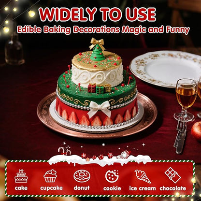 Christmas Sanding Sugar Sprinkles,150g/5.3oz,Edible Red Green and White Sprinkle for Cake Decorating,Colored Crystals Sprinkle Mix for Cookies,Ice Cream,Fondant Cake,Caramel Apples,Cupcakes Decoration Topper,Desserts,Wedding Birthday Christmas Thanksgi...