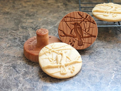 Wood Cookie Stamp, 2.5 Inch (Bird in a Tree CS-123)