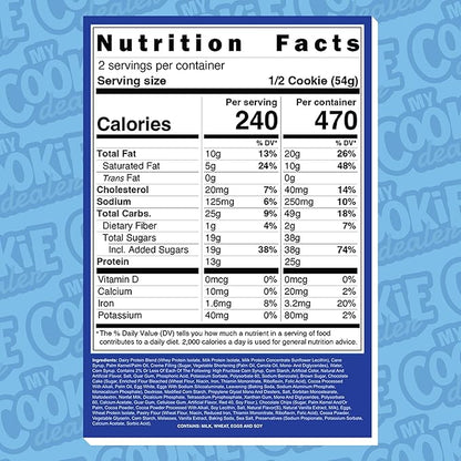 My Cookie Dealer Protein Cookies, Most Loved Childhood Cupcake (6-Pack, 3.8oz Each) - 25g of Protein per Cookie - Individually Wrapped Workout Snacks for On-The-Go Travel