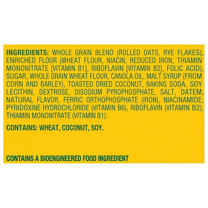 belVita Breakfast Bars Biscuits, Toasted Coconut, 30 Total Packs, 6 Boxes (4 Biscuits Per Pack)
