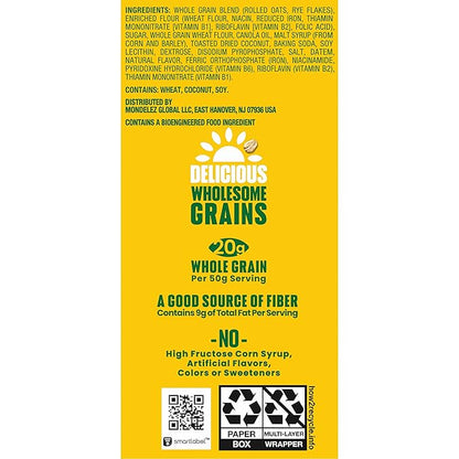 belVita Breakfast Bars Biscuits, Toasted Coconut, 30 Total Packs, 6 Boxes (4 Biscuits Per Pack)
