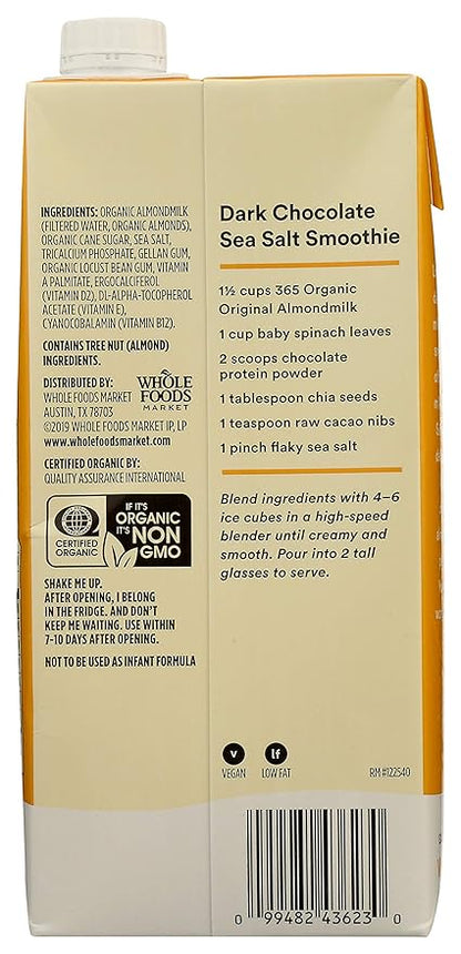 365 by Whole Foods Market, Organic Original Almond Milk, 32 Fl Oz (Pack of 4)