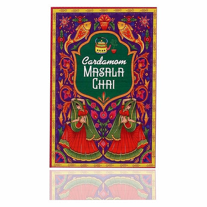 Sancha Tea Boutique, India Chai Collection Gift Box, Assorted Indian Masala Chai Teas, Cardamom/Ginger/Tulsi/Saffron, Variety Pack of 4 Loose Leaf Teas, 50g Each