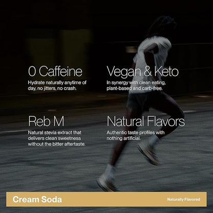 Cadence Electrolyte Drink - Cream Soda Flavor, 355ml x 12 | Science-Backed Hydration | Zero Sugar, Zero Caffeine | Vegan, Keto & Paleo Friendly | Sodium, Potassium & Magnesium for Performance & Recovery