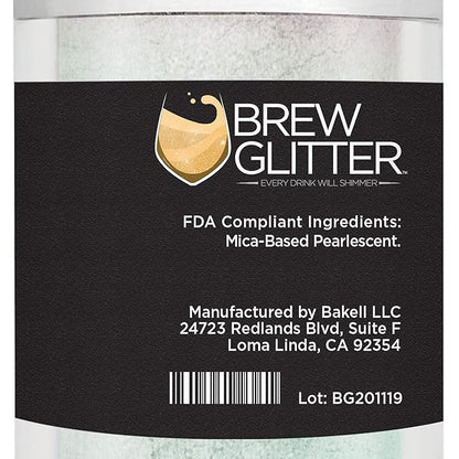 Blue Iridescent BREW GLITTER Edible Glitter For Drinks, Cocktails, Beer, Garnish Glitter & Beverages || 100% Edible & Food Grade | Vegan, Gluten, Nut Free (25g, Blue Iridescent)