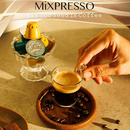 Mixpresso Classe Coffee Espresso Capsules Compatible With Nespresso Original Brewers, Single Cup Coffee Pods 100% from Italy, Medium Roast 80% Arabica Espresso, 50 Count Coffee Capsule Intensity 8/12