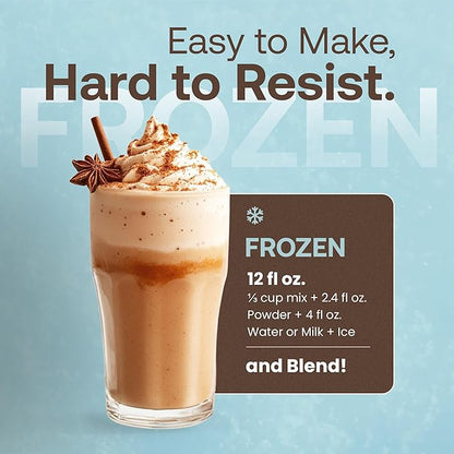 Dr. Smoothie Café Essentials Spiced Chai – No Artificial Colors, Flavors, or Sweeteners – Shelf Stable – 116mg of Caffeine per Serving – Great for Hot, Iced, & Frozen Frappes (3.5 lb Bag, 26 Servings)