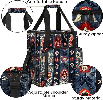 Coffee Maker Travel Bag Compatible with Keurig K-Mini,Single Serve Coffee Brewer Carrying Case Compatible for K-Mini Plus with Multiple Pockets for K-Cup Pods(Bag Only)