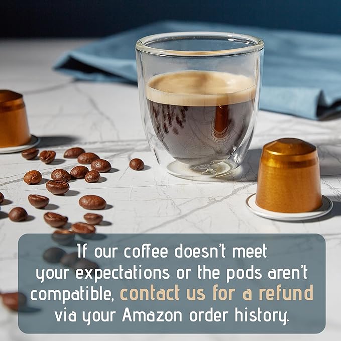 Artuzzi 120ct Compatible Nespresso Coffee Pods For Nespresso Original Machines | Espresso Ristretto Lungo Coffee Capsules | Espresso Variety Pack I Aluminum & Recyclable