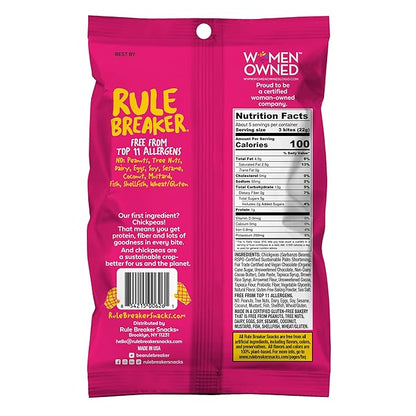 Rule Breaker Vegan & Gluten-Free Cookies | Chocolate Brownie Bites | Plant-Based, Dairy, Nut, Soy, Allergen Free, Kosher | Soft-Baked School Snacks for Kids & Adults | Better-For-You Bites (Pack of 6)