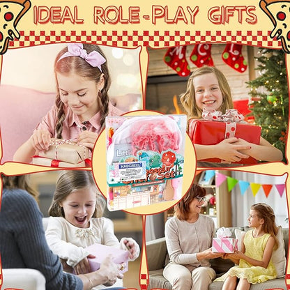 KAEGREEL Kids Baking Set 26Pcs with Dinosaur Apron & Hat Cooking Chef Dress Up Role Play Toys, Kitchen Toys Pretend Play Gifts for Girls Boys Aged 3 4 5 6 8 Years Old