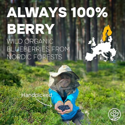 Wild Blueberry Powder Organic 5 Ounce Bag USDA Certified & 3rd Party Lab Tested - Antioxidant Rich Smoothies Freeze Dried Blueberries Organic Blueberry Extract for Baking From Whole Dried Blueberries