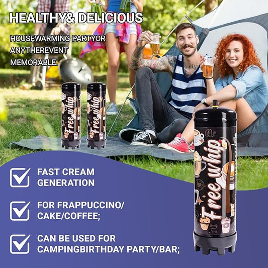 Whipped Cream Charger,Food-Grade for Whipped Cream charger Dispenser,1364g 2.2L Tanks Whip Cream Charger 2-Pack