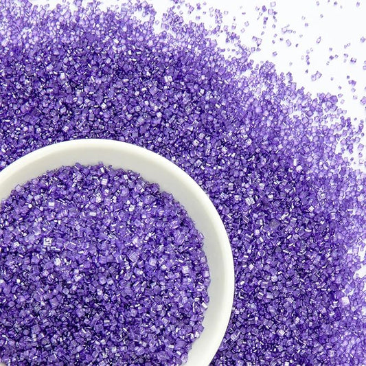 Edible Purple Sanding Sugar Sprinkles,Edible Crystals for Cake Decorating,150g/5.3oz,christmas Coarse Sugar Sprinkle Mix for Baking,Cookies,Ice Cream,Fondant Cake,Caramel Apples,Cupcakes,Desserts Topper Decoration Supplies