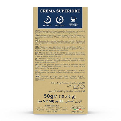 Caffe Borbone Aluminum Coffee Pods, Compatible with Nespresso Original Machines, Crema Superiore, Medium Roast, Creamy and Smooth, Genuine Italian Coffee - NOT compatible with Vertuo - 100 Count