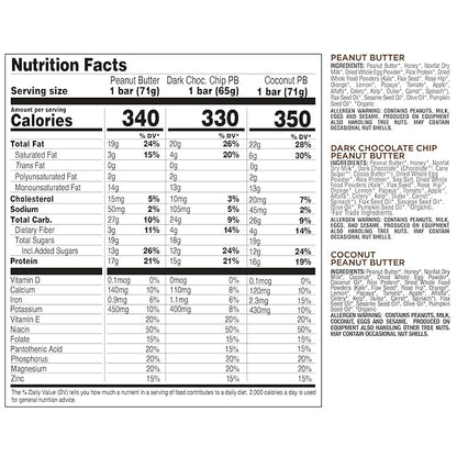 Perfect Bar Original Refrigerated Protein Bar, Peanut Butter Lover's Variety Bundle, 2.2 - 2.5 Ounce Bar, 8 Count (Pack of 3)