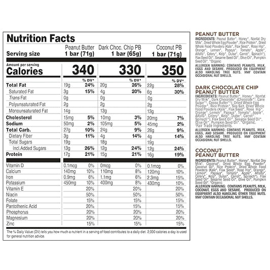 Perfect Bar Original Refrigerated Protein Bar, Peanut Butter Lover's Variety Bundle, 2.2 - 2.5 Ounce Bar, 8 Count (Pack of 3)