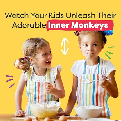 Baketivity Rainbow Bagel & Monkey Banana Bread Baking Kit Bundle – DIY Kids Cooking Set with Pre-Measured Kosher Ingredients, Illustrated Recipes, Video Guides & STEM Activities – Ages 6-12+