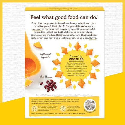 Simple Mills Pop Mmms Cheddar Baked Snack Crackers, Gluten Free, 4 Ounce (Pack of 3)