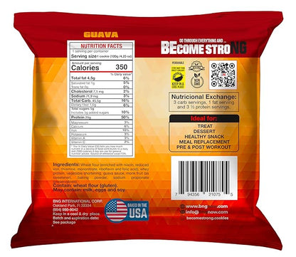 Become Strong High Protein Cookies, Apple Pie, 25g Protein, 3g Sugar, BNG Cookies (10 ct.) (Guava)