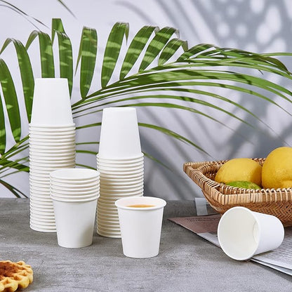 600 Count 4 oz Paper Cups, Disposable Bathroom Mouthwash White Espresso Cups for Home, School and Office