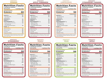 Nature’s Turn Freeze-Dried Fruit Crisps –Healthy, Gluten-Free,Crispy & Delicious, Plant-Based Snack, Ideal for Cereal, Smoothies, School Lunches, & On-the-Go, Sampler Variety Bags of 8 (0.53 oz Each)