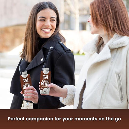 COCOXIM Ready to Drink Dark Chocolate Coconut Milk – 11 oz (Pack of 12) | 100% Vegan & Plant Based |Halal & Kosher Certified | Gluten & Lactose Free | Perfect to Add to Cereals, Smoothies and Desserts