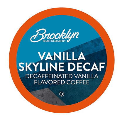 Brooklyn Beans Coffee Pods, Vanilla Skyline Decaf - Compatible with Keurig K Cup Brewers Including 2.0 Machines, 40 Count, Smooth and Creamy Vanilla Flavor
