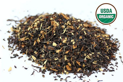 Classic Chai Tea Loose Leaf | CEYLON (110+ Cups) | 100% CERTIFIED ORGANIC Chai Ingredients| Black Tea, Cinnamon, Cardamom, Cloves & Black Pepper | Brews Chai Latte | Ancient Indian House Recipe | 8oz