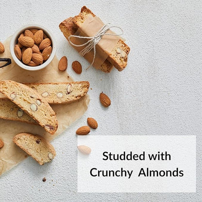 DeLallo Almond Biscotti, (4 Pack), Authentic Italian Recipe, Golden Brown Twice Baked Cookies, Kosher, Non-GMO, All Natural Italian Biscuits Made in Small Batches, Nutty Warm Flavor