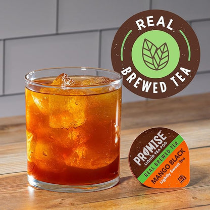 Promise Tea by Java House - Cold-Brewed Tea Concentrate Pods - Ethically Sourced - Mango Black Lightly Sweet Tea - Pack of 48
