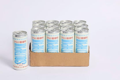 Rival Bros Southpaw Ready to Drink Iced Coffee, Vanilla Oat Milk Flavored, 7.5 Fl Oz, 12 Count, Perfect for On-the-Go, 100mg Caffeine, Easy to Drink Canned Coffee