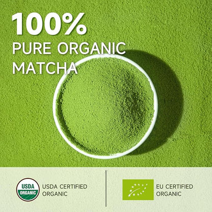 Chaism Ceremonial Grade Matcha Green Tea Powder - Single Origin Premium First Harvest USDA Organic, 1.06oz Tin