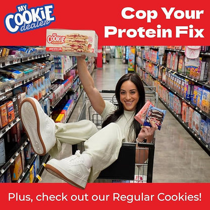 My Cookie Dealer Protein Cookies, Most Loved Childhood Cupcake (12-Pack, 3.8oz Each) - 25g of Protein per Cookie - Individually Wrapped Workout Snacks for On-The-Go Travel