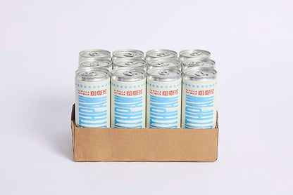 Rival Bros Southpaw Ready to Drink Iced Coffee, Vanilla Oat Milk Flavored, 7.5 Fl Oz, 12 Count, Perfect for On-the-Go, 100mg Caffeine, Easy to Drink Canned Coffee
