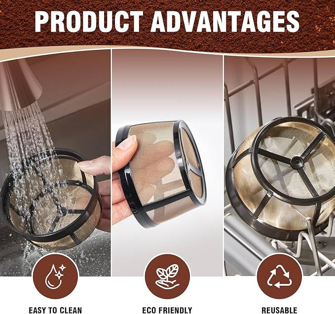 Reusable Coffee Filter 8-12 Cup for K-Duo Hot & Iced(Gen 2),K-Duo Essentials and K-Duo Brewers Machine