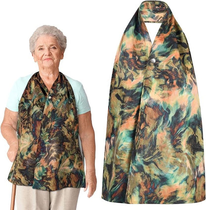 Adult Bib Scarf - Dignified Alternative to Bibs | Washable and Reusable Clothing Protectors for Eating