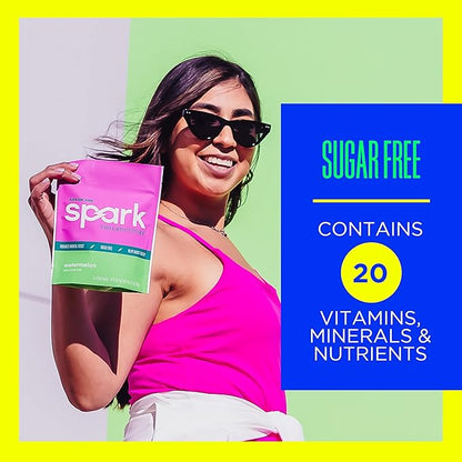 AdvoCare Spark - Energy Drink Mix - Vitamin & Amino Acid Supplement - Supports Energy & Focus* - Portable Immune Support* - Sugar-Free - Watermelon, 14 Stick Packs (3.5 oz)