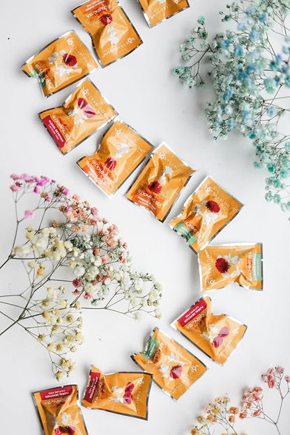 Teabloom Caffeine-Free Petite Blooming Teas - Gift Canister of 12 Assorted Flowering Teas - Ideal with Teabloom Borosilicate Glass Cups or Smaller Teapots