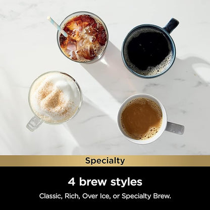 Ninja | Coffee Maker | Single Serve |Brew with Coffee Pods & Grounds| Compatible with K-Cup Coffee Pods | 4 Brew Styles, up to 24oz Cup Sizes & 56oz Removable Reservoir | Black | PB051